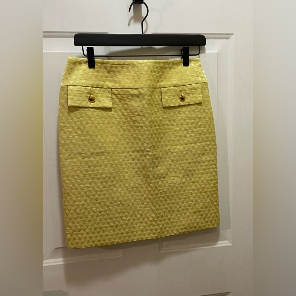 ANTONIO MELANI Yellow Pencil Skirt